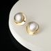 Earrings Sterling Silver Two-color Brushed Earrings Light Luxury Autumn And Winter Niche Ins Style Earrings Women's High-end Jewelry_ipsvogv.com