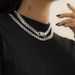 Jewelry Hip-hop With Full Diamond Cuban Buckle Necklaces, Women's Metal Aluminum Chain Necklace Set_ipsvogv.com