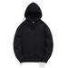Men's Clothing retro pure cotton sweater jacket pullover solid color large size hoodie_ipsvogv.com