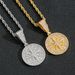 Unisex Compass Pendant Full Of Zircon Hip Hop Pendant Fashion Personality Trendsetter Men And Women Necklace Accessories_ipsvogv.com
