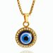Middle Eastern Stainless Steel Jewelry Islamic Turkish Eye Diamond Devil Eye Pendant Necklace Female_ipsvogv.com