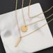 New Round Smooth Geometric Rectangular Layered Necklace, Fashionable And Simple Layering Explosive Item_ipsvogv.com