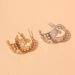 Unisex Fashion Earrings Semi Circular Hollow Gold Earrings Earrings Female_ipsvogv.com