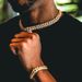 Double Row Full Diamond Hip Hop Cuban Chain New Street hipster Cuban Chain Bracelet Necklace_ipsvogv.com