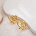 Unisex Simple All Match Super Fairy Brei Knot Three Dimensional Cross Copper Crossing Diamond Love Knot Heart Shaped Earrings_ipsvogv.com