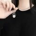 Necklace INS Cool Style Personalized Simple Trend Titanium Steel Hip Hop Pendant Round Label Ring Sweater Chain_ipsvogv.com