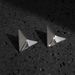 INS Retro Plated Titanium Steel Polished Three Dimensional Triangle Earrings_ipsvogv.com