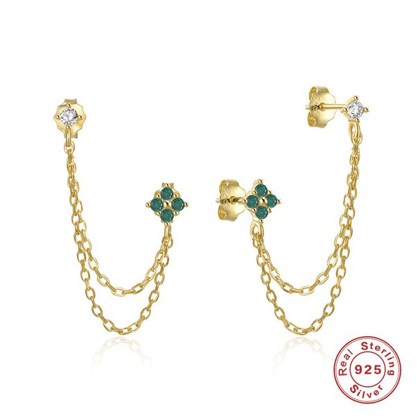 Women's Jewelry S925 Sterling Silver Ins Style Chain Tassel Diamond Earrings Earrings Personality Trend Earrings_ipsvogv.com
