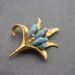 Vintage Glass Flower Bouquet Ear Clip Earnail Brooch Set Blue Magnolia Enamel Bell Orchid_ipsvogv.com