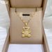 Titanium Steel 【 】 Five Pointed Star Teddy Bear Light Luxury Temperament Gorgeous Full Diamond Necklace Women's 【 】_ipsvogv.com