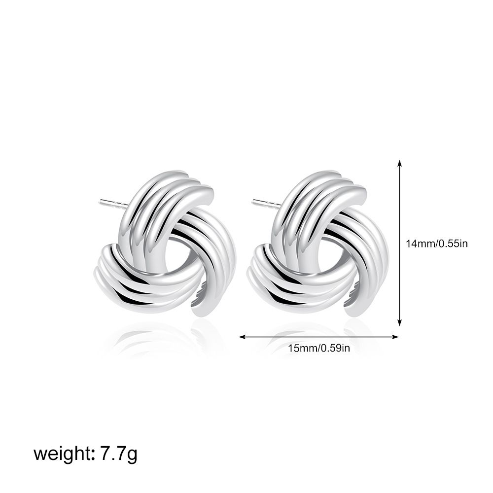 Women’s Jewelry Set Fashion Gold Plated Geometric Twisted Temperament Earrings Multi Layer Earrings Niche Design Earrings_ipsvogv.com