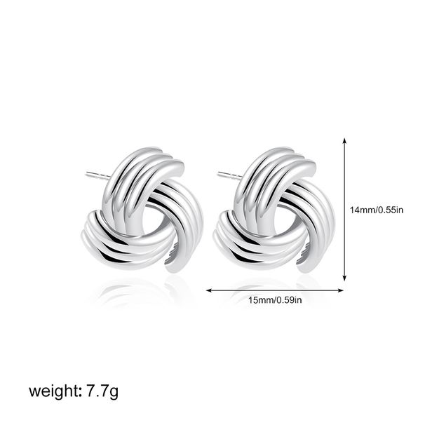 Women’s Jewelry Set Fashion Gold Plated Geometric Twisted Temperament Earrings Multi Layer Earrings Niche Design Earrings_ipsvogv.com