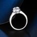 S Pure Silver Moissanite Ring, Women's Straight Arm Round Bag, Light Luxury High-end, Proposal And Wedding Ring_ipsvogv.com
