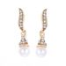 Hot Selling Alloy Diamond Inlaid Pearl Necklace Earring Set, Two-piece Set_ipsvogv.com