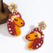 Creative animal series earrings Personalized handmade rice beads cute earrings Ladies daily wear_ipsvogv.com