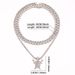 Double Sword Lion Head Zinc Alloy Pendant Fashionable Hip Hop Style Full Diamond Cuban Chain Exaggerated Men's Necklace_ipsvogv.com