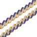 13MM Exaggerated Men's Gold Pendant Accessories New Product Set With Colorful Diamond Geometric Square Blue Cuban Chain_ipsvogv.com
