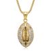 Men's Jewelry Hip Hop HIPHOP Jewelry Titanium Steel Gold Plated Football Pendant Necklace_ipsvogv.com