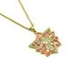 Hip Hop Red Flower Club members have the same necklace with oil drop diamond alloy pendant accessories_ipsvogv.com