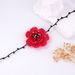 ZA Trendy Knitted Multi-layer Rhinestone Rose Flower Adjustable Dark Style Party Collarbone Chain For Women_ipsvogv.com