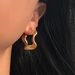 Fashionable Niche INS Retro Titanium Steel Pleated Seaweed Design Earrings_ipsvogv.com