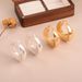 Full Glossy Concave And Convex Hollow Earrings C Shaped Earrings New Simple And Fashionable High End Earrings For Women_ipsvogv.com