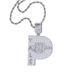 Men's Jewelry Plug Letter TALK Zircon Pendant Hip Hop Street Trend Necklace_ipsvogv.com