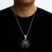 Halloween Spider Oil Alloy Pendant Exaggerated Personality Men Hip Hop Fried Dough Twists Chain Necklace_ipsvogv.com