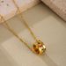 Triple Hoop Pendant Necklace Stainless Steel Mixed Color Zircon Adjustable Clavicle Chain Light Luxury Jewelry For Women_ipsvogv.com
