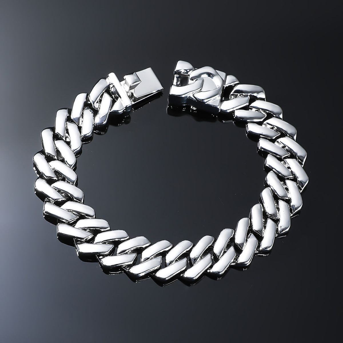 Men's hip-hop smooth Cuban chain trendy men's domineering punk necklace accessories_ipsvogv.com