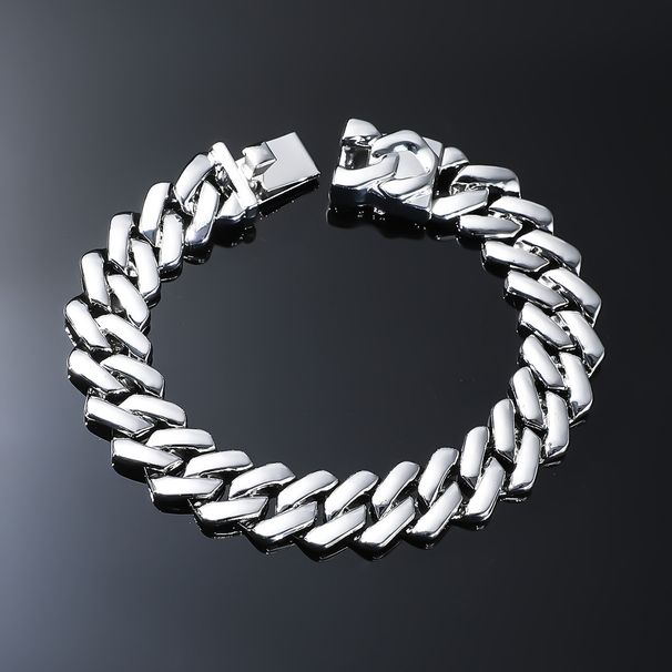 Men's hip-hop smooth Cuban chain trendy men's domineering punk necklace accessories_ipsvogv.com