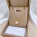 Body 【 All Titanium Steel 】 Square Pearl Personality Extremely Simple Wind Furnace Real Gold Necklace Female Ins 【 】_ipsvogv.com