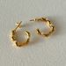 Fashionable Real Gold Electroplated INS Titanium Steel Polished Irregular Pearl Earrings_ipsvogv.com