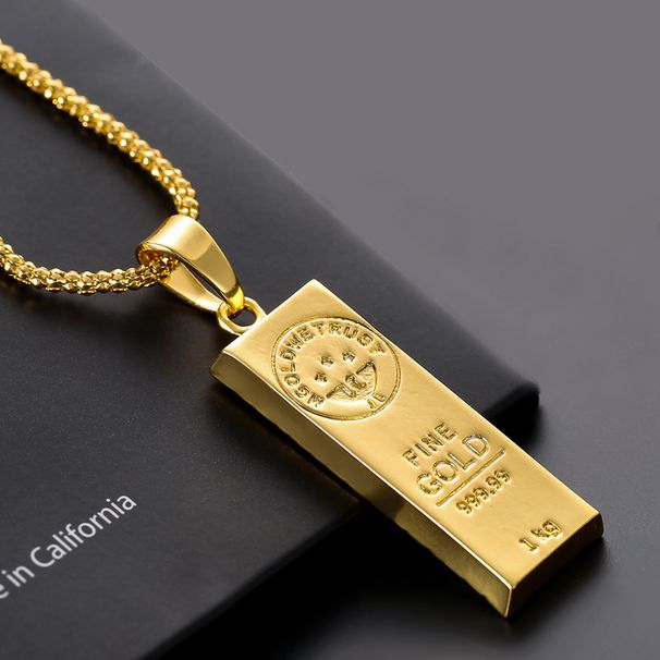 MGOLD WE TRUST Australia hot selling gold bar pendant necklace hip hop fashion accessories_ipsvogv.com