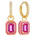 Women's Jewelry S925 Silver Needle Creative INS Square Large Zircon Earrings Color Enamel Earrings_ipsvogv.com