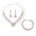 Jewelry Set High End Full Diamond Three Piece Set Necklace Earrings Earrings Bracelet Evening Dress Jewelry Accessories_ipsvogv.com