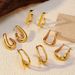 Women’s Jewelry Set Fashion Ins Style Gold Stainless Steel Ladies Earrings Fashionable Niche Exaggerated Non Fading Earrings Jewelry_ipsvogv.com