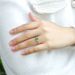 Classic Open Temperament Inlaid Chalcedony Crystal Clear Plain Green Hetian Jade Ring_ipsvogv.com