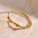 Women's Jewelry Stainless Steel Green Zircon Bracelet High Version Buckle Bracelet Titanium Steel Hand Jewelry Bracelet_ipsvogv.com