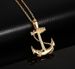 Titanium Steel Anchor Pendant Necklace Trend Men's Personality Cross Headpiece Jewelry Gifts to Boyfriend_ipsvogv.com