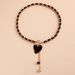 Wrapped Flannel Black Love Fritillary Necklace Female, Cold Wind Collarbone Chain Fringed Necklace_ipsvogv.com