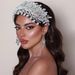 New Headdress Earrings Set Bridal Wedding Dress Accessories Diamond Studded Thick Headband_ipsvogv.com
