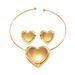Women’s Jewelry Set Fashion Sweet And Fresh Ladies' Heart Necklace Earrings Niche Geometric Round Collar Design Clavicle Chain Versatile Earrings_ipsvogv.com
