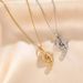 micro Inlaid Dolphin Love Pendant Titanium Steel Necklace Women's Simple Personality Net Red Collar Chain Jewelry_ipsvogv.com