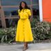 Women's new temperament round neck short-sleeved top high waist button-down skirt suit_ipsvogv.com