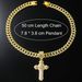Hiphop Bundle Cross Pendant Full Diamond Cuban Chain Hip Hop Punk Style Jewelry_ipsvogv.com
