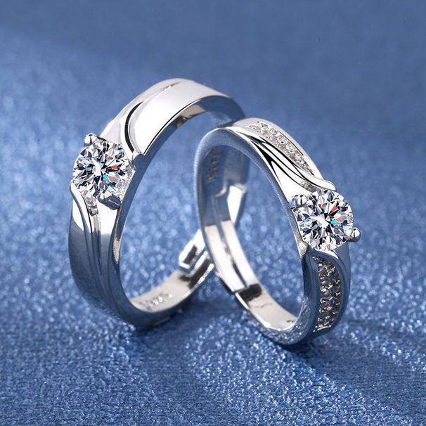 Korean Version Couple A Pair Of Men And Women, Diamond Wedding Hot Selling Ring, Simple Girl Gift_ipsvogv.com