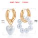 Fashion Ins Style Pearl Beaded Earrings Women's Asymmetric Love Pendant Earrings Spice Girl_ipsvogv.com