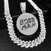 INS English Letter Full Diamond Hip-Hop Pendant Necklace Cuban Chain Men's Trendy Jewelry_ipsvogv.com