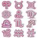 Women's Jewelry Cute Pink Twelve Constellation Beads Decorative Beads DIY Jewelry Accessories Bracelet White Copper Plated Silver_ipsvogv.com